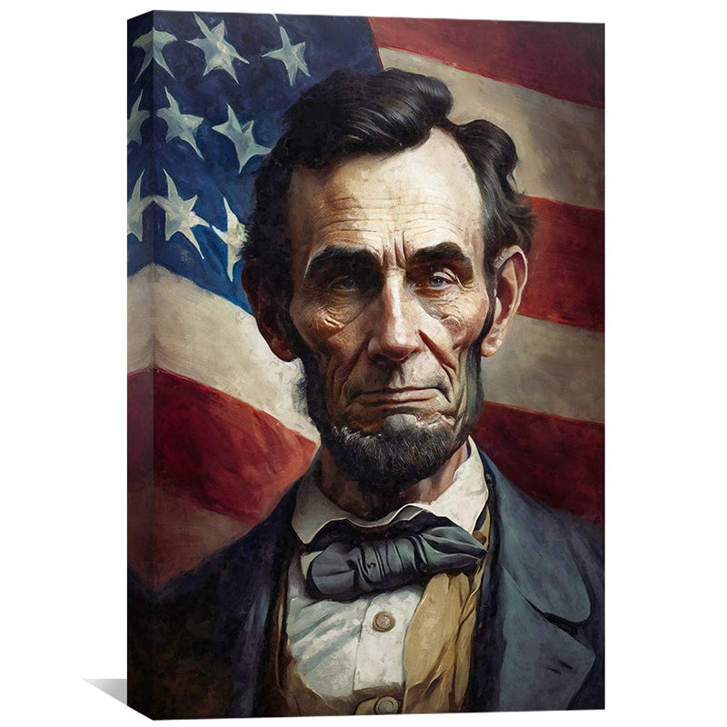 Lincoln and the Flag Canvas