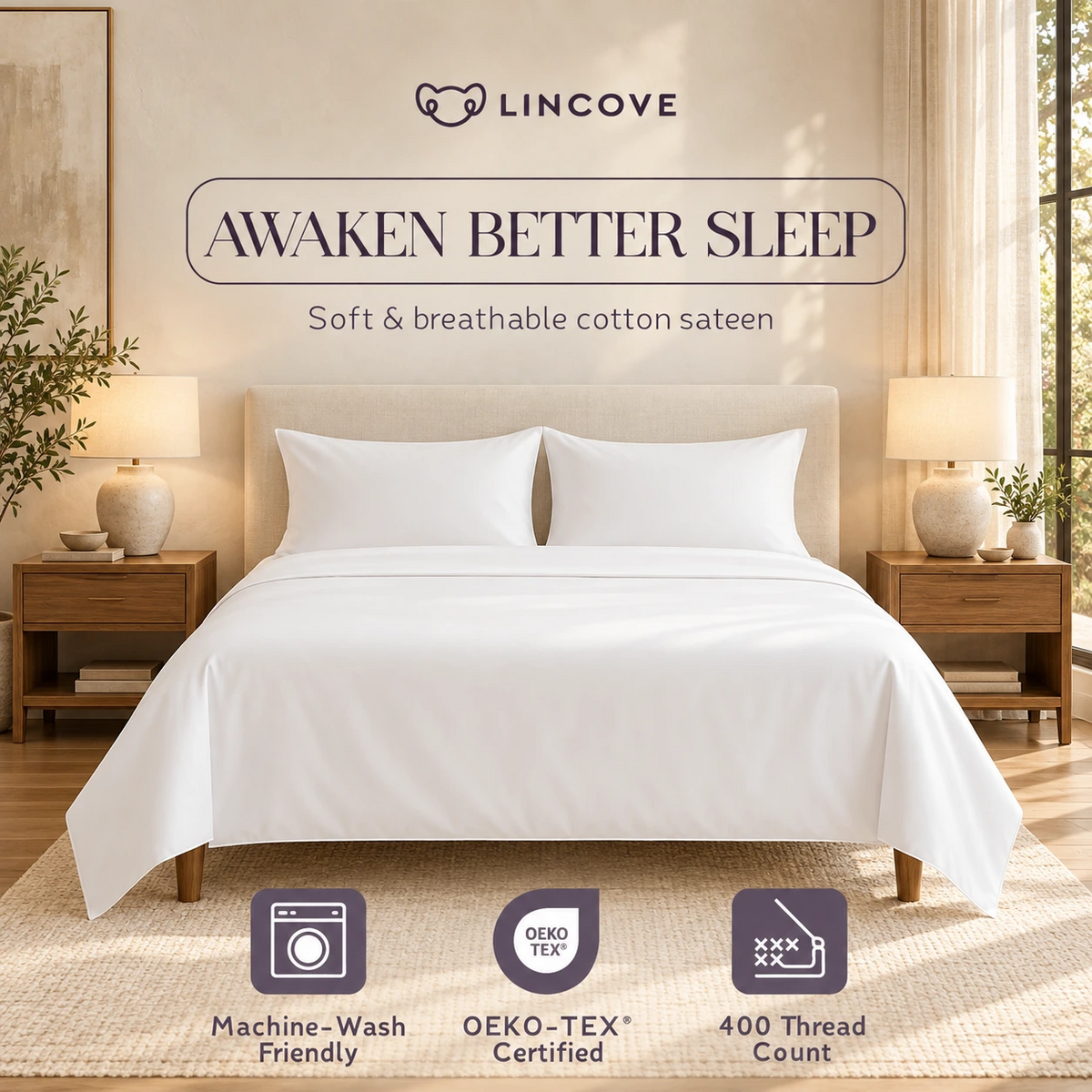 100% Cotton Sheet Set | Luxe Hotel Collection, photo 2 of 40