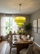 Linden Chartreuse Glass Tube Chandelier