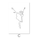 Line Ballerinas Canvas