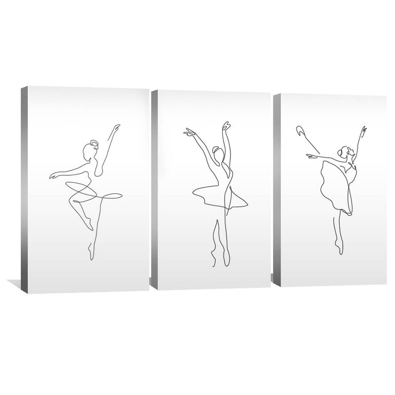 Line Ballerinas Canvas