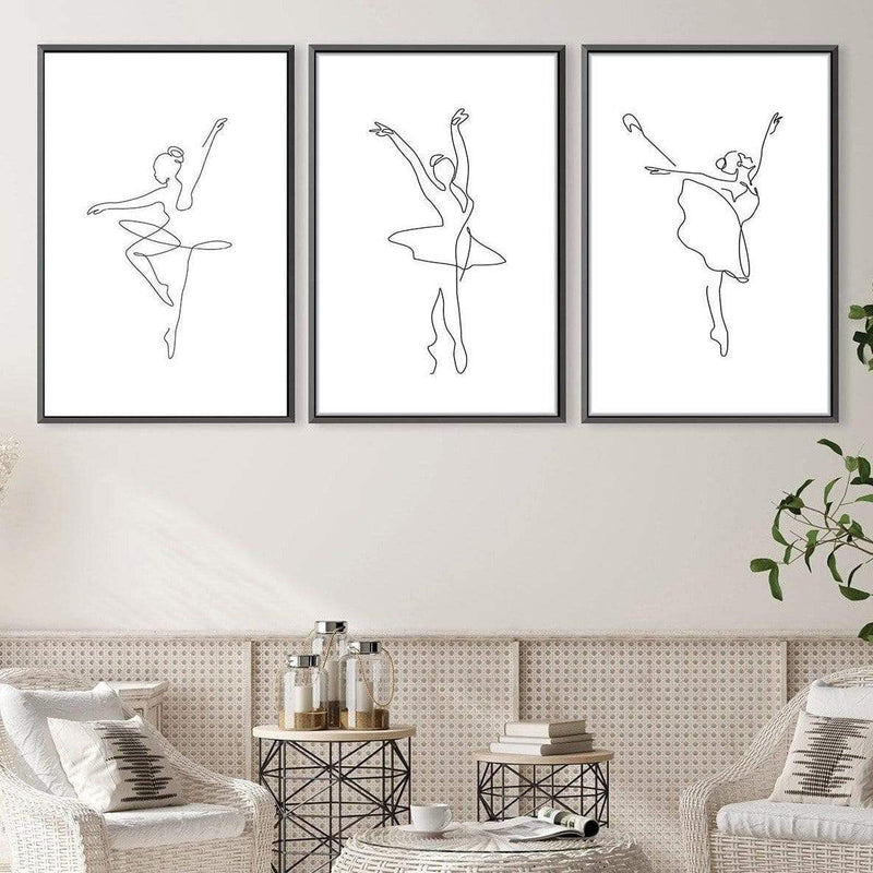 Line Ballerinas Canvas