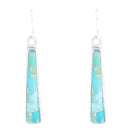 Line Blue Turquoise Sterling Silver Drop Earrings