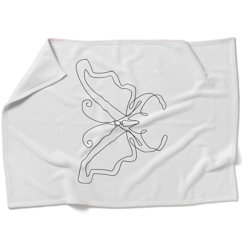 Line Butterflies B Blanket