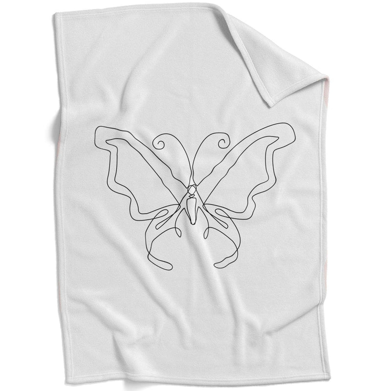 Line Butterflies B Blanket