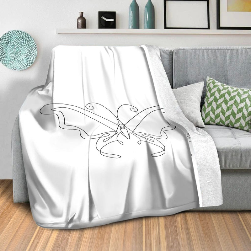 Line Butterflies B Blanket