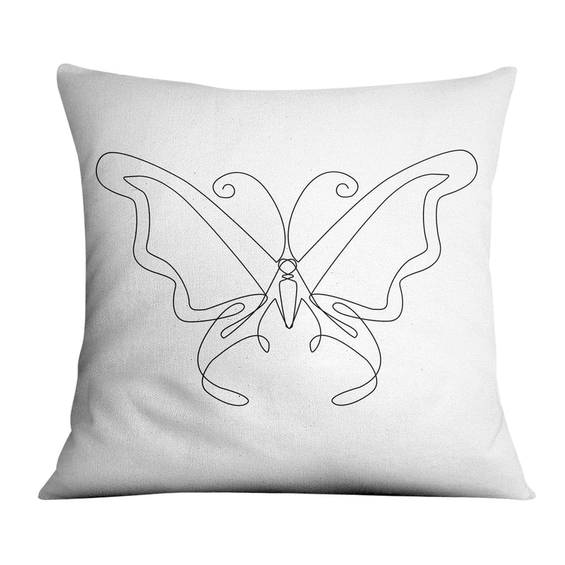 Line Butterflies B Cushion