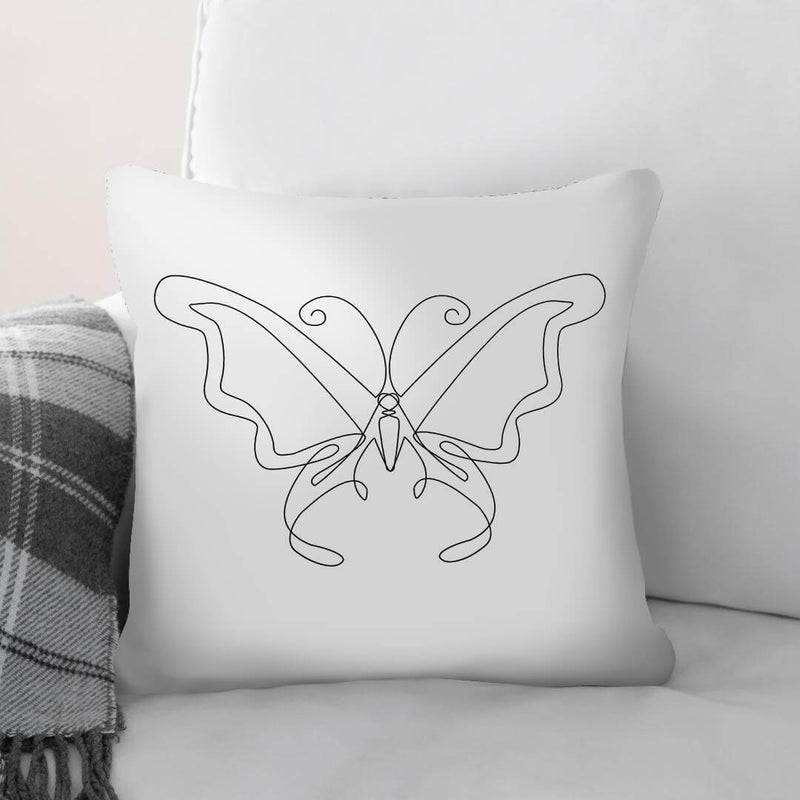 Line Butterflies B Cushion