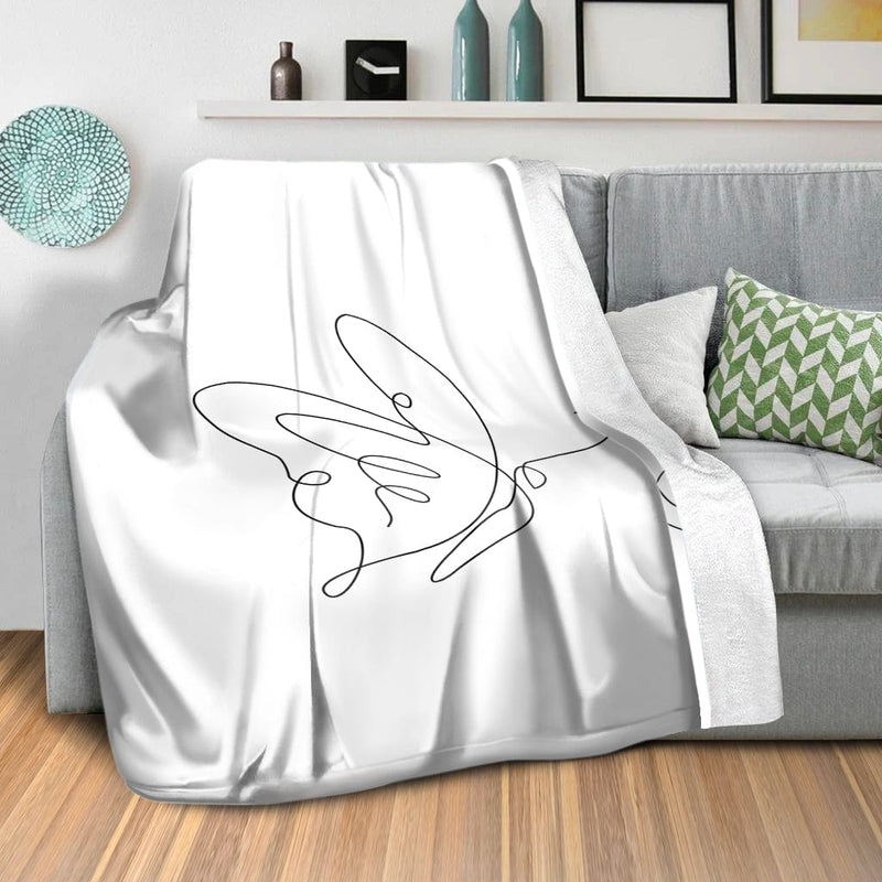 Line Butterflies C Blanket