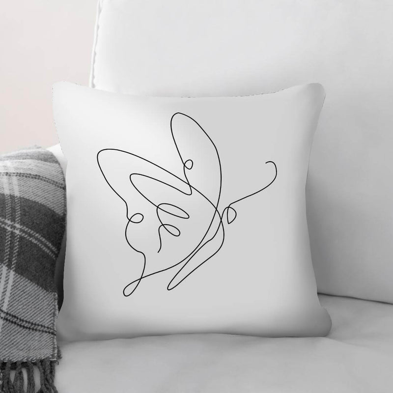 Line Butterflies C Cushion