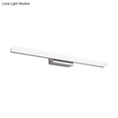 GobekUsa Linear Acrylic LED Vanity Mirror Light - Stylish Silver Wall Mounted Lighting in Warm/White