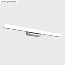 GobekUsa Linear Acrylic LED Vanity Mirror Light - Stylish Silver Wall Mounted Lighting in Warm/White