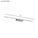 GobekUsa Linear Acrylic LED Vanity Mirror Light - Stylish Silver Wall Mounted Lighting in Warm/White