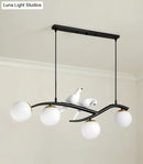 GobekUsa Linear Island Pendant Light with Modern Minimalist Design and Glass Shade for Dining Table - Stylish and Functional