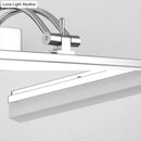 GobekUsa Linear LED Vanity Light with Acrylic Shade in Warm/White, Silver Finish, 19"/23" Width
