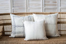 Linear Organic Wool and Silk Throw Pillow