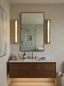 Linear Symmetry Alabaster Wall Sconce