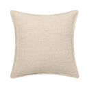 Linen embroidery leaves cushion cover cream & beige living room by Decorbites