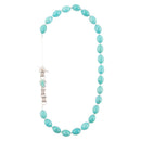 Linked Sterling Blue Turquoise Nugget Necklace