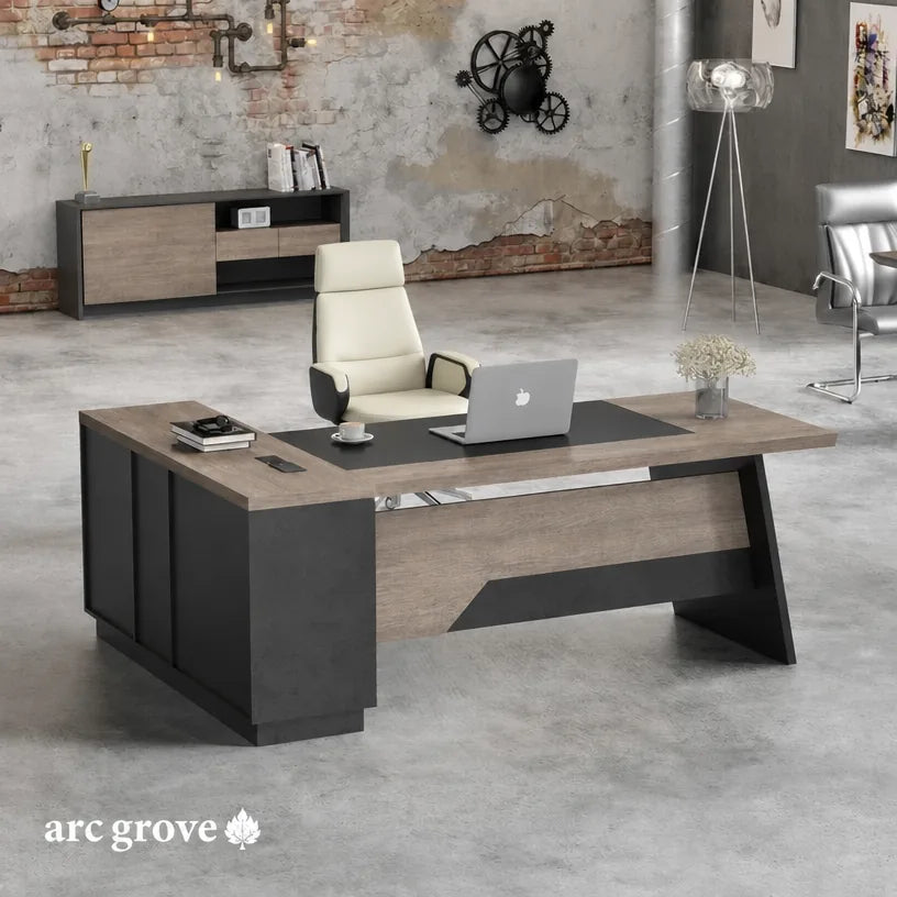 Linton · Modern L-Shaped Executive Desk, photo 5 of 14