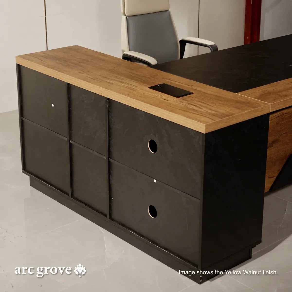 Linton · Modern L-Shaped Executive Desk, photo 11 of 14