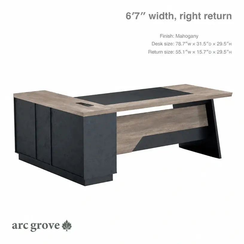 Linton · Modern L-Shaped Executive Desk, photo 13 of 14