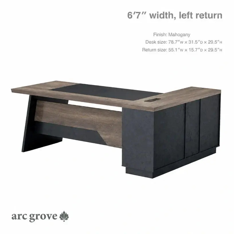 Linton · Modern L-Shaped Executive Desk, photo 14 of 14