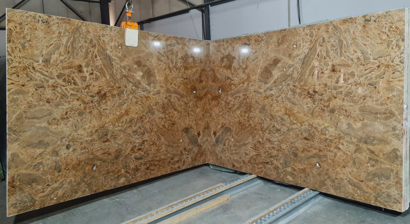 Lion Desert Bookmatching Polished Marble Slab