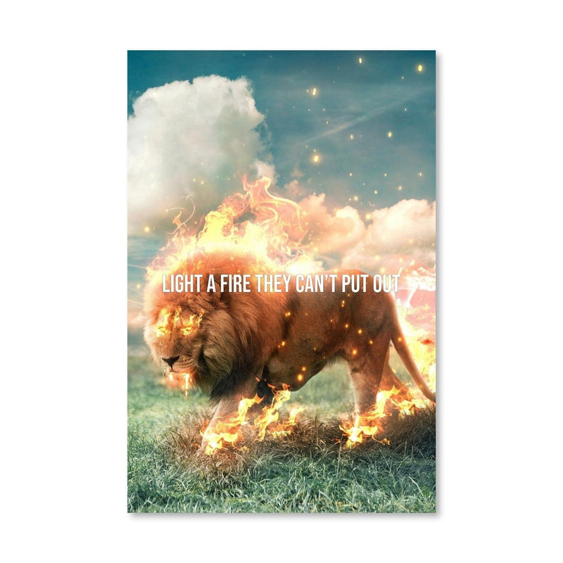 Lion Fire Canvas