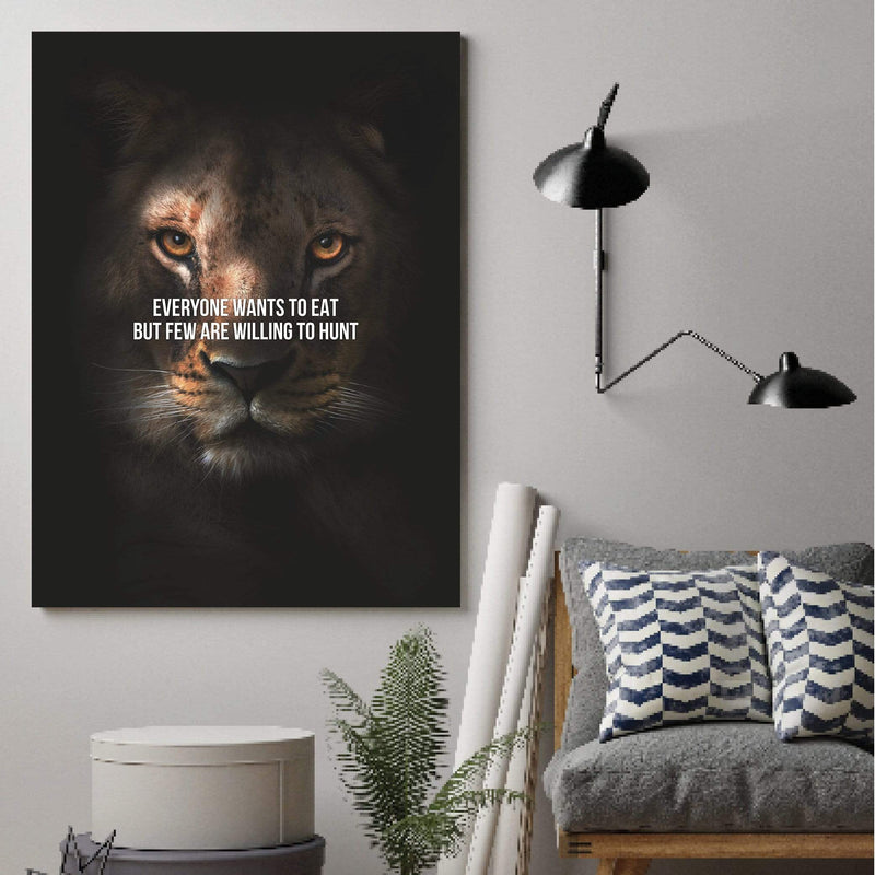 Lioness Hunt Canvas