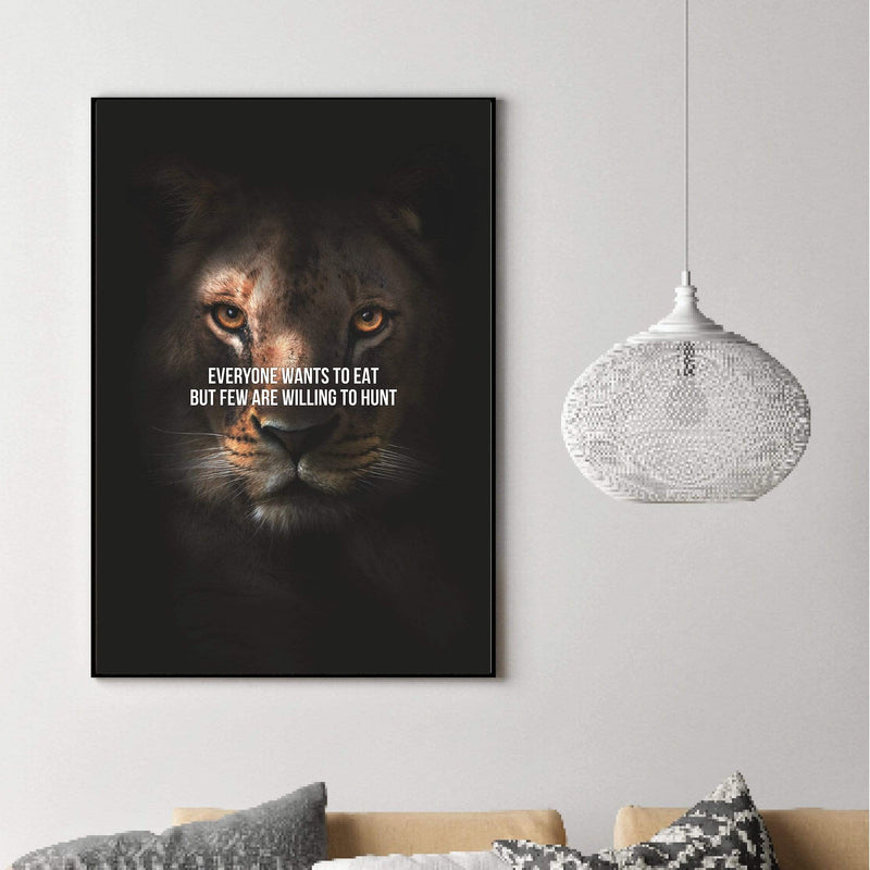 Lioness Hunt Canvas