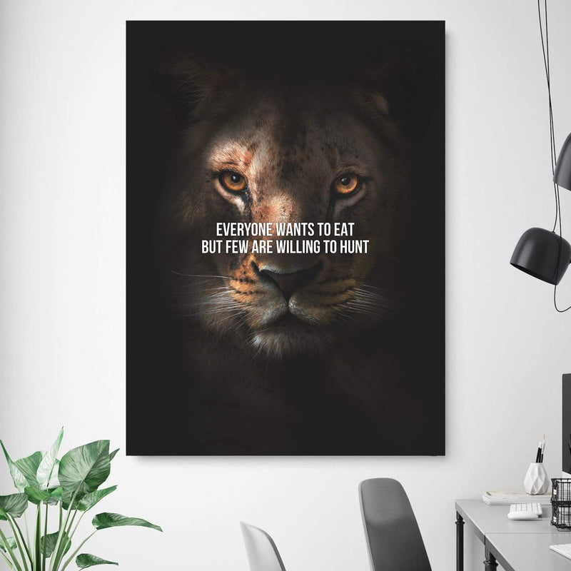 Lioness Hunt Canvas