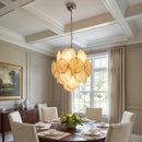 Liora Petite Disc Gold Glass Chandelier