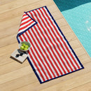 Oversized Striped Border Cabana Beach Towel - Santa Cruz by Great Bay Home