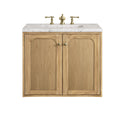 James Martin Laurent 30" Dual Mount Single Bathroom Vanity, Light Natural Oak