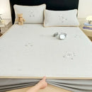 GobekUsa Little Bear Jacquard Cooling Mat: Soft, Breathable, & Durable Bed Cover
