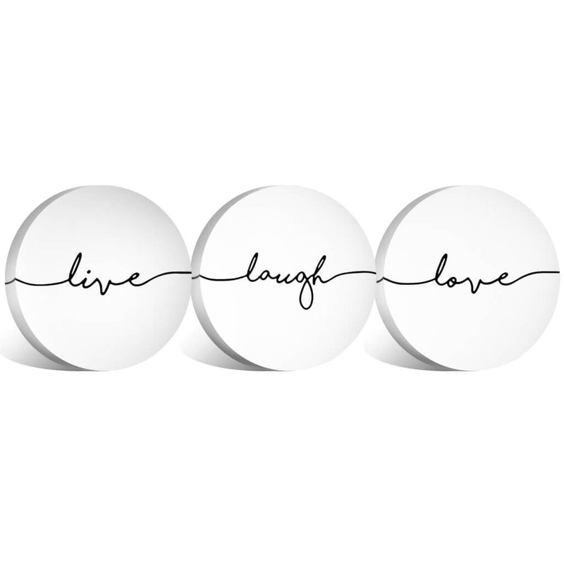 Live Laugh Love Canvas - Circle