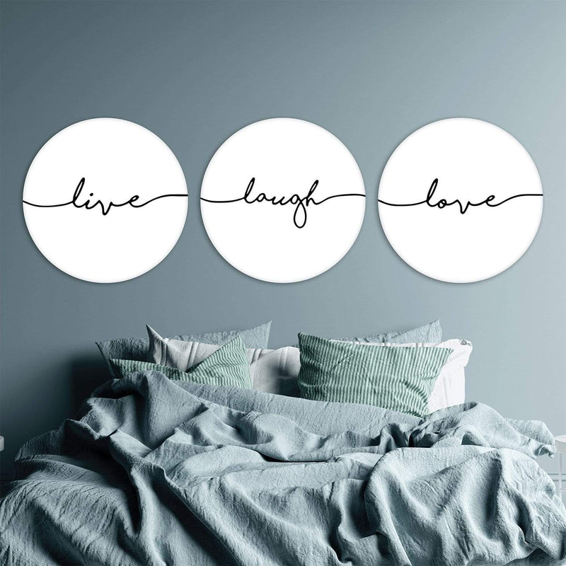 Live Laugh Love Canvas - Circle