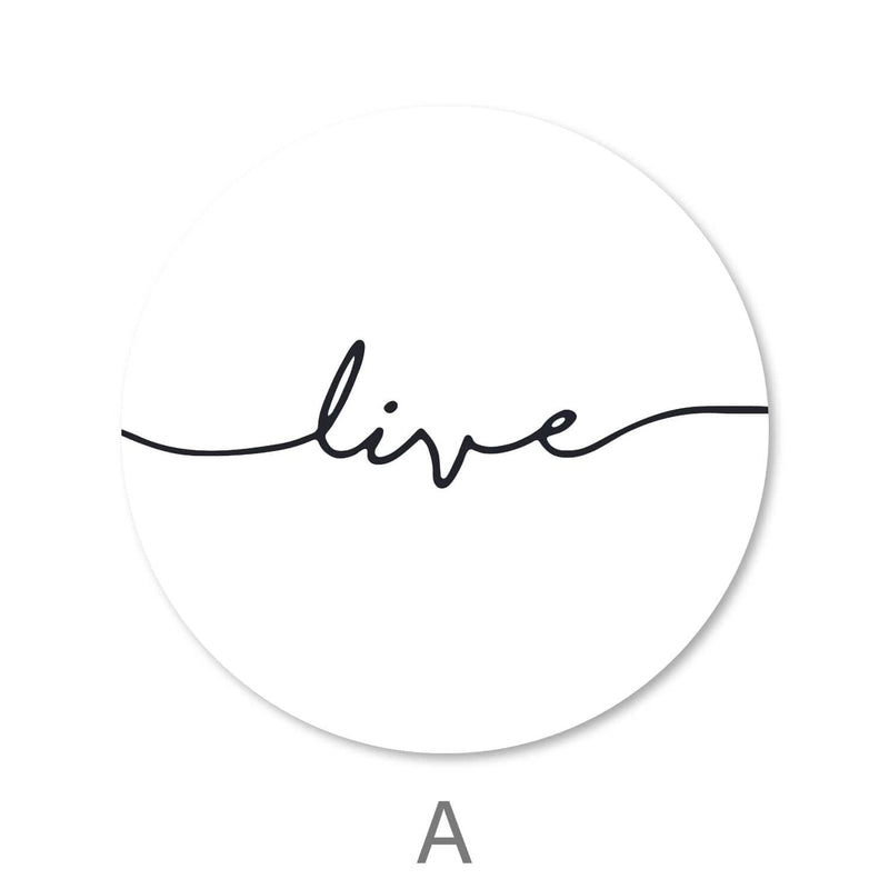 Live Laugh Love Canvas - Circle