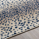 Pointblank Tan & Navy Leopard Print Area Rug