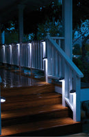 Living Accents Black Solar Powered LED Post Cap Fence Light 4 Pack
