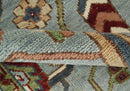 Hand-Knotted Wool Oushak Rug - Silver Olive Ivory Traditional by The Rug Decor
