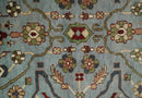 Hand-Knotted Wool Oushak Rug - Silver Olive Ivory Traditional by The Rug Decor