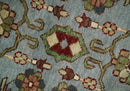 Hand-Knotted Wool Oushak Rug - Silver Olive Ivory Traditional by The Rug Decor