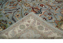 Hand-Knotted Wool Oushak Rug - Silver Olive Ivory Traditional by The Rug Decor