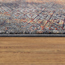 Living Room Rug Used Look industrial Style Multicolored