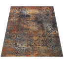 Living Room Rug Used Look industrial Style Multicolored