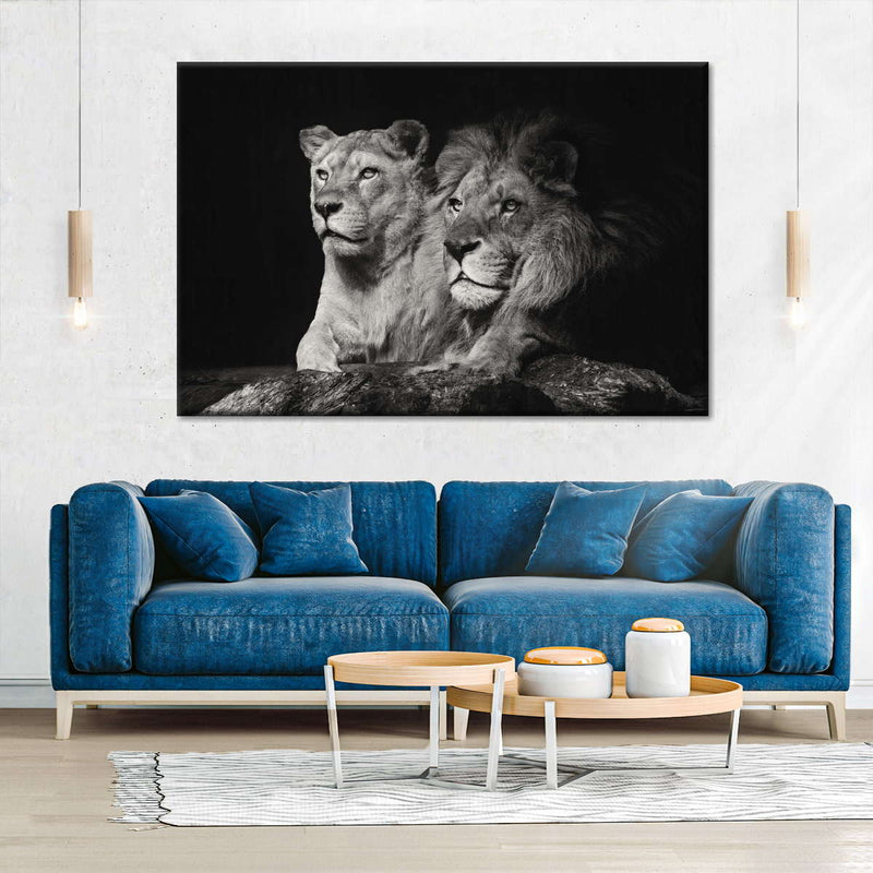 Lion And Lioness Mates Wall Art