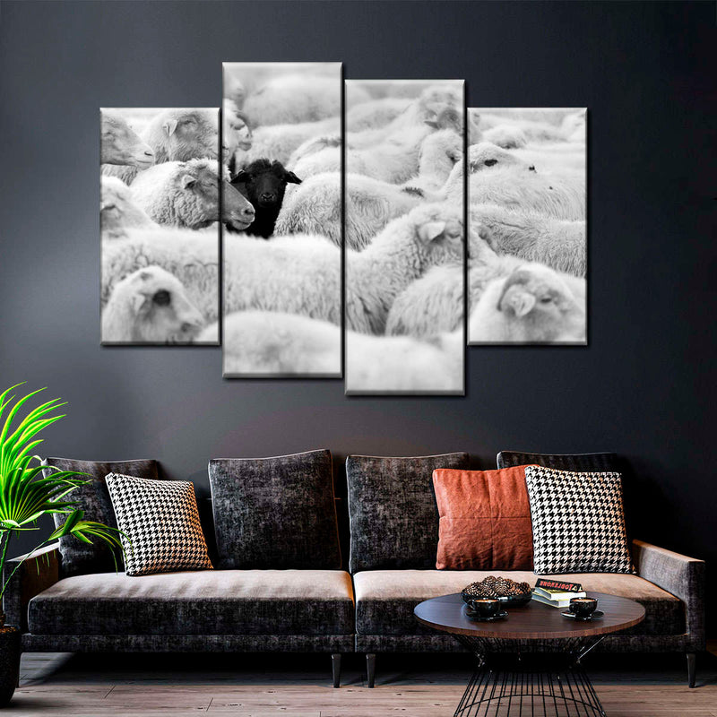 Distinct Black Sheep Wall Art