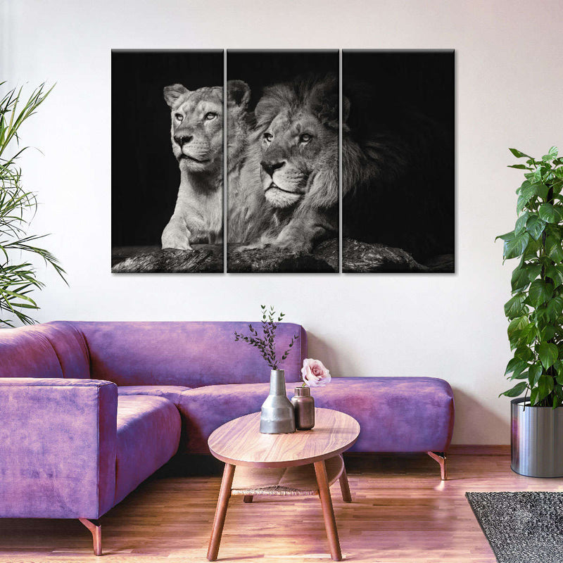 Lion And Lioness Mates Wall Art